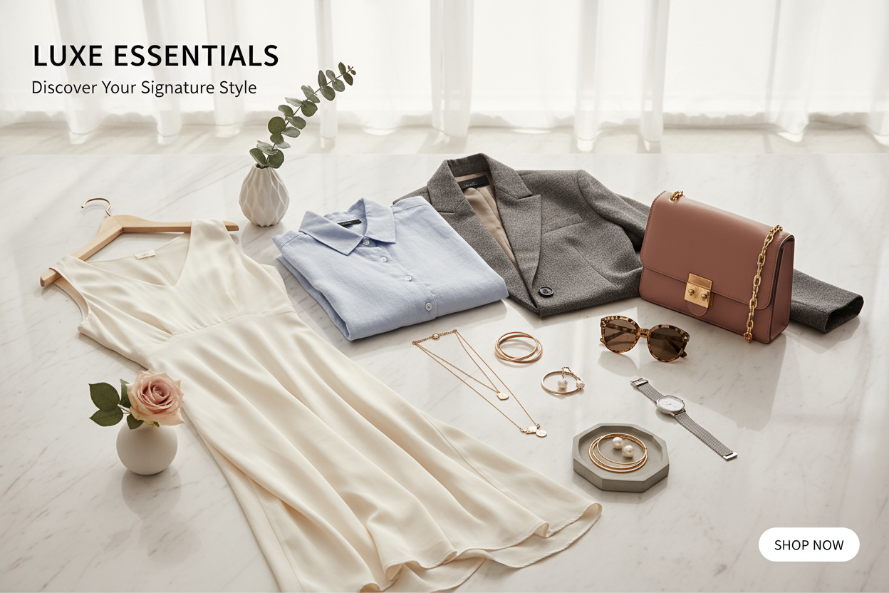 faite une image pour une boutique en ligne qui vent des vêtement et accessoires 