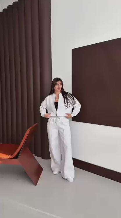 Survêtement d'hiver en polaire pour femme, ensemble 2 pièces avec sweat à capuche et pantalon